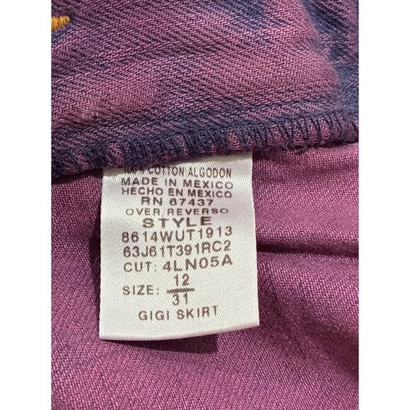 Ralph Lauren Polo Skirt Jeans RL 1967 Vintage Purple Cotton Denin Mini Skirt - Picture 7 of 7